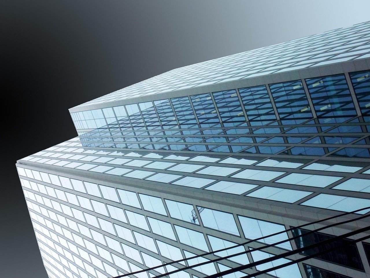 Glass office building